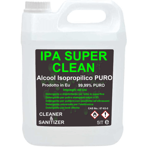 IPA CLEANSER SUPER Alcool Isopropilico 5L - 3Digital | Droni e Stampanti 3D