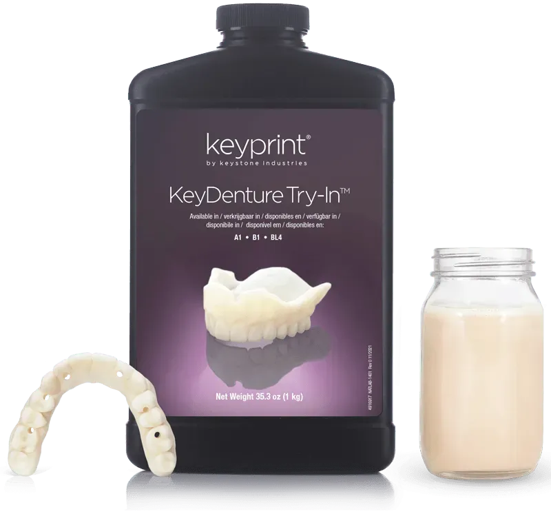 Keystone Resin KeyDenture Try-In 1KG - 3Digital | Droni e Stampanti 3D