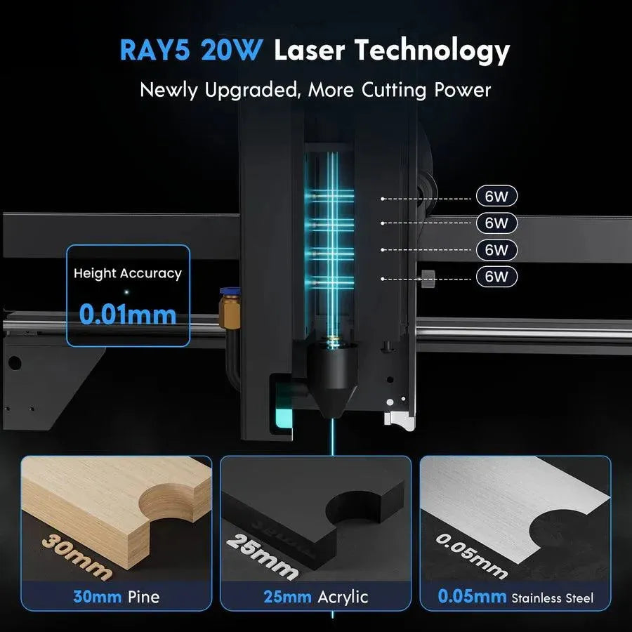 Longer RAY5 20W Laser Engraver(22-24W Output Power) - 3Digital | Droni e Stampanti 3D