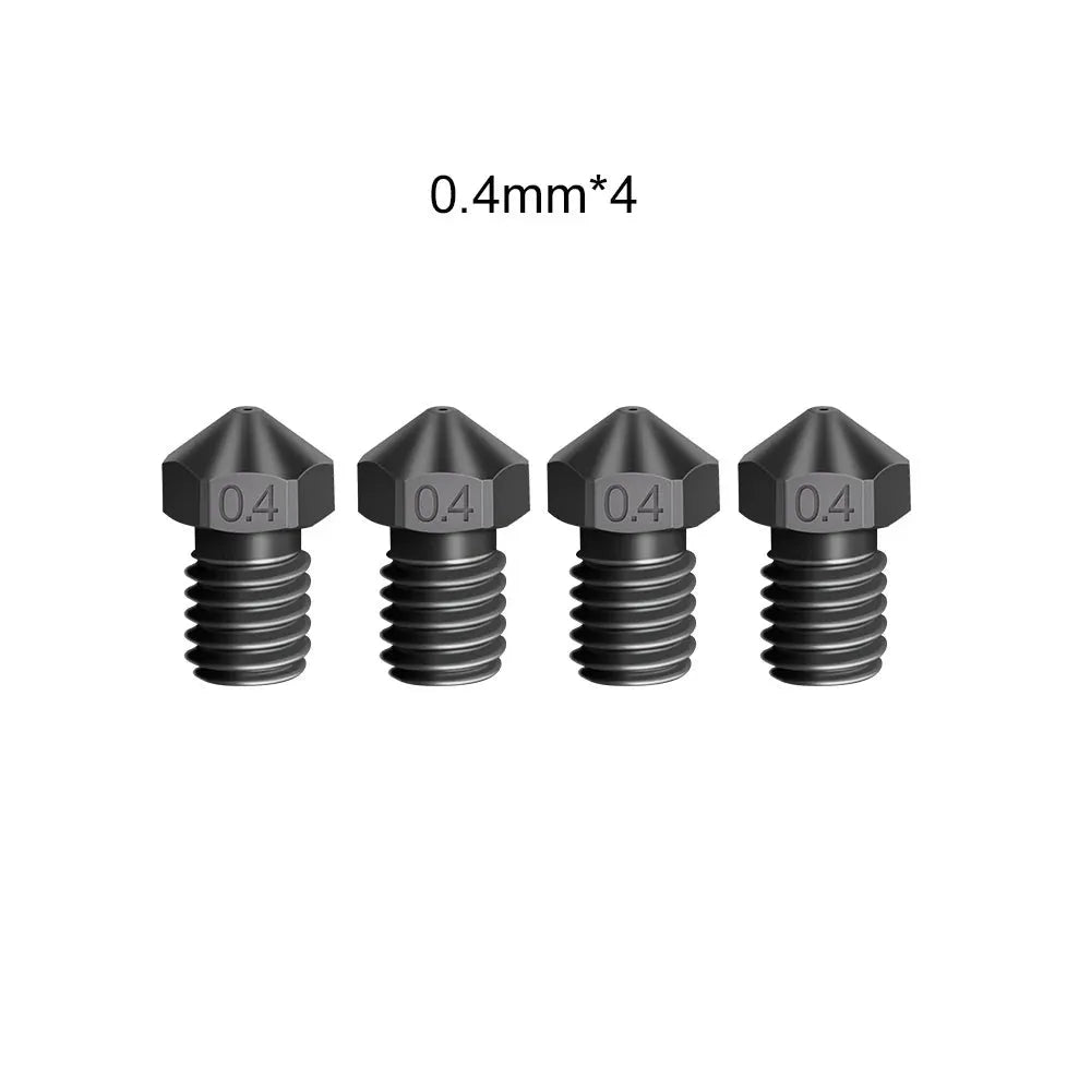 Mingda Hardened Steel Nozzle 0.4mm Set 4pz per MD-400D - 3Digital | Droni e Stampanti 3D