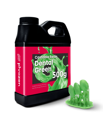 Phrozen Resin Castable – Dental Green (0.5KG) - 3Digital | Droni e Stampanti 3D