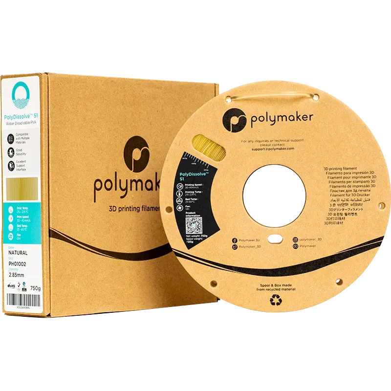 POLYMAKER POLYDISSOLVE S1 PVA - 750g - 3Digital | Droni e Stampanti 3D