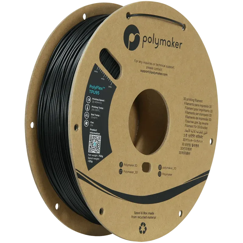 POLYMAKER POLYFLEX TPU-95A - 1.75mm/750g - 3Digital | Droni e Stampanti 3D