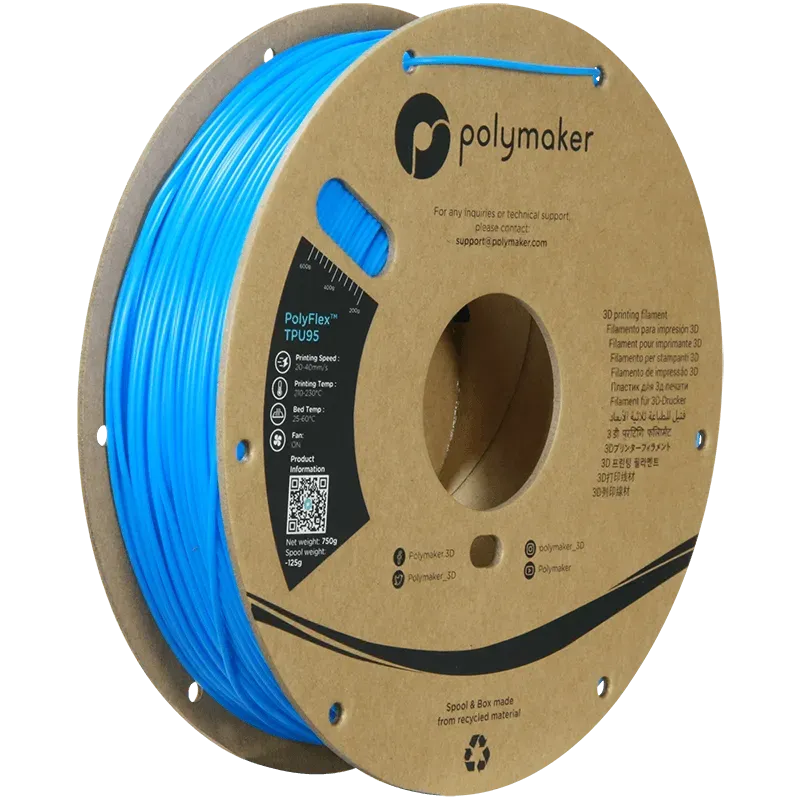 POLYMAKER POLYFLEX TPU-95A - 1.75mm/750g - 3Digital | Droni e Stampanti 3D