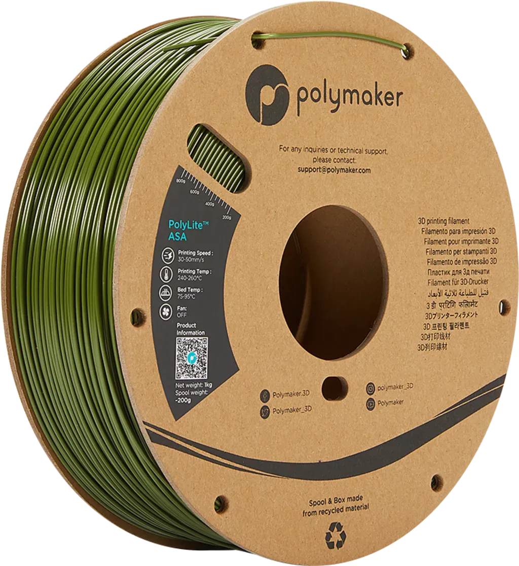 POLYMAKER POLYLITE ASA 1.75mm - 3Digital | Droni e Stampanti 3D