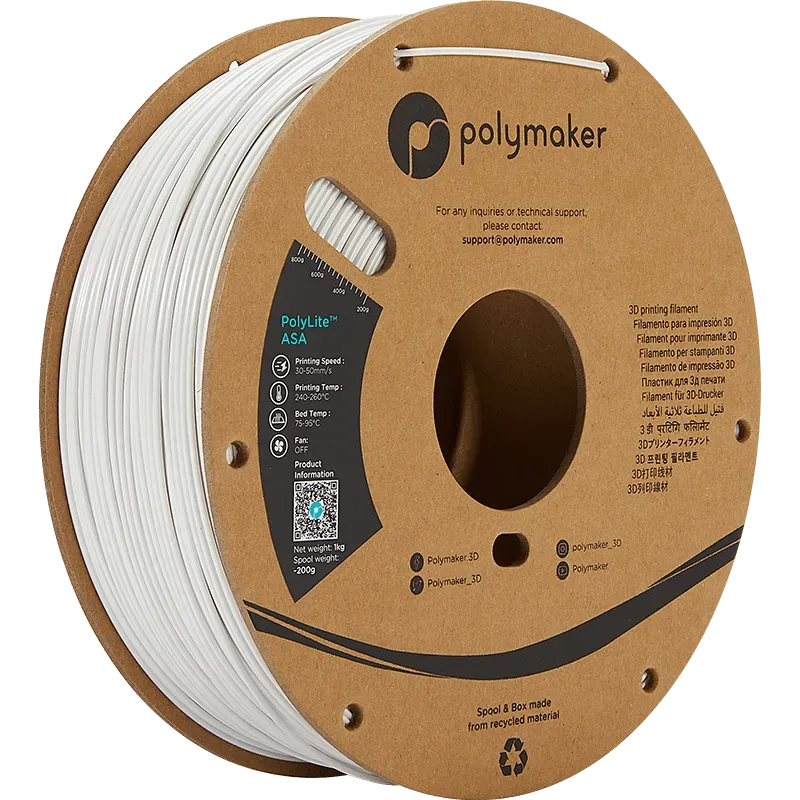 POLYMAKER POLYLITE ASA 1.75mm - 3Digital | Droni e Stampanti 3D