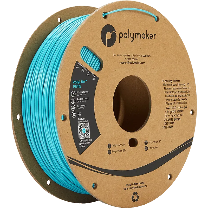 POLYMAKER POLYLITE PETG 1.75mm/1KG - 3Digital | Droni e Stampanti 3D