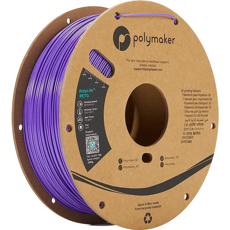 POLYMAKER POLYLITE PETG 1.75mm/1KG - 3Digital | Droni e Stampanti 3D