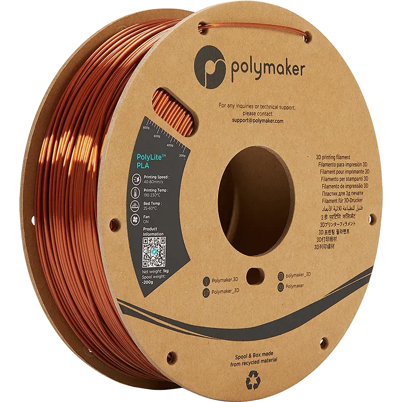 POLYMAKER POLYLITE PLA 1.75mm/1KG - 3Digital | Droni e Stampanti 3D