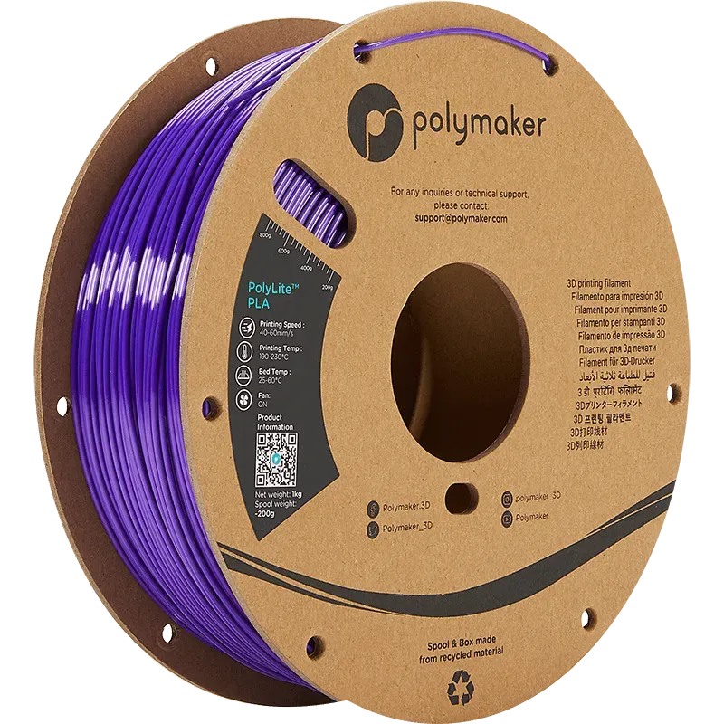 POLYMAKER POLYLITE PLA 1.75mm/1KG - 3Digital | Droni e Stampanti 3D