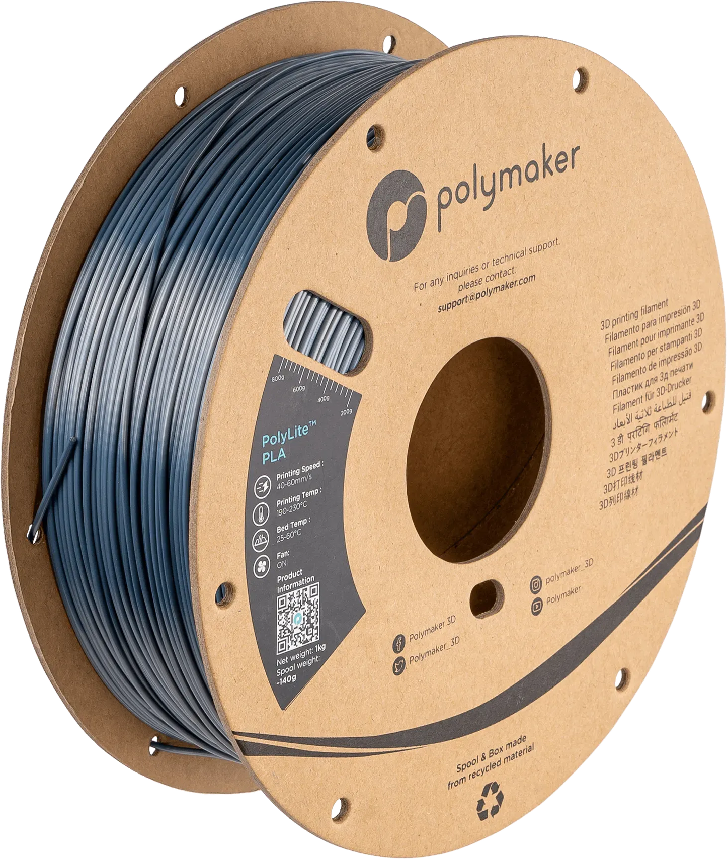 POLYMAKER POLYLITE PLA 1.75mm/1KG - 3Digital | Droni e Stampanti 3D