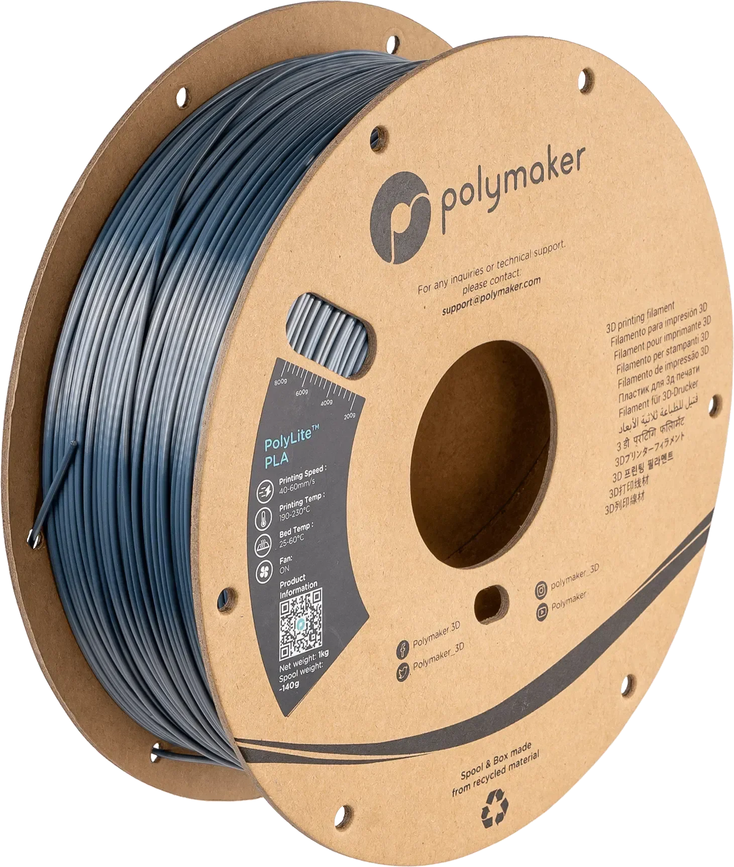 POLYMAKER POLYLITE PLA 1.75mm/1KG - 3Digital | Droni e Stampanti 3D