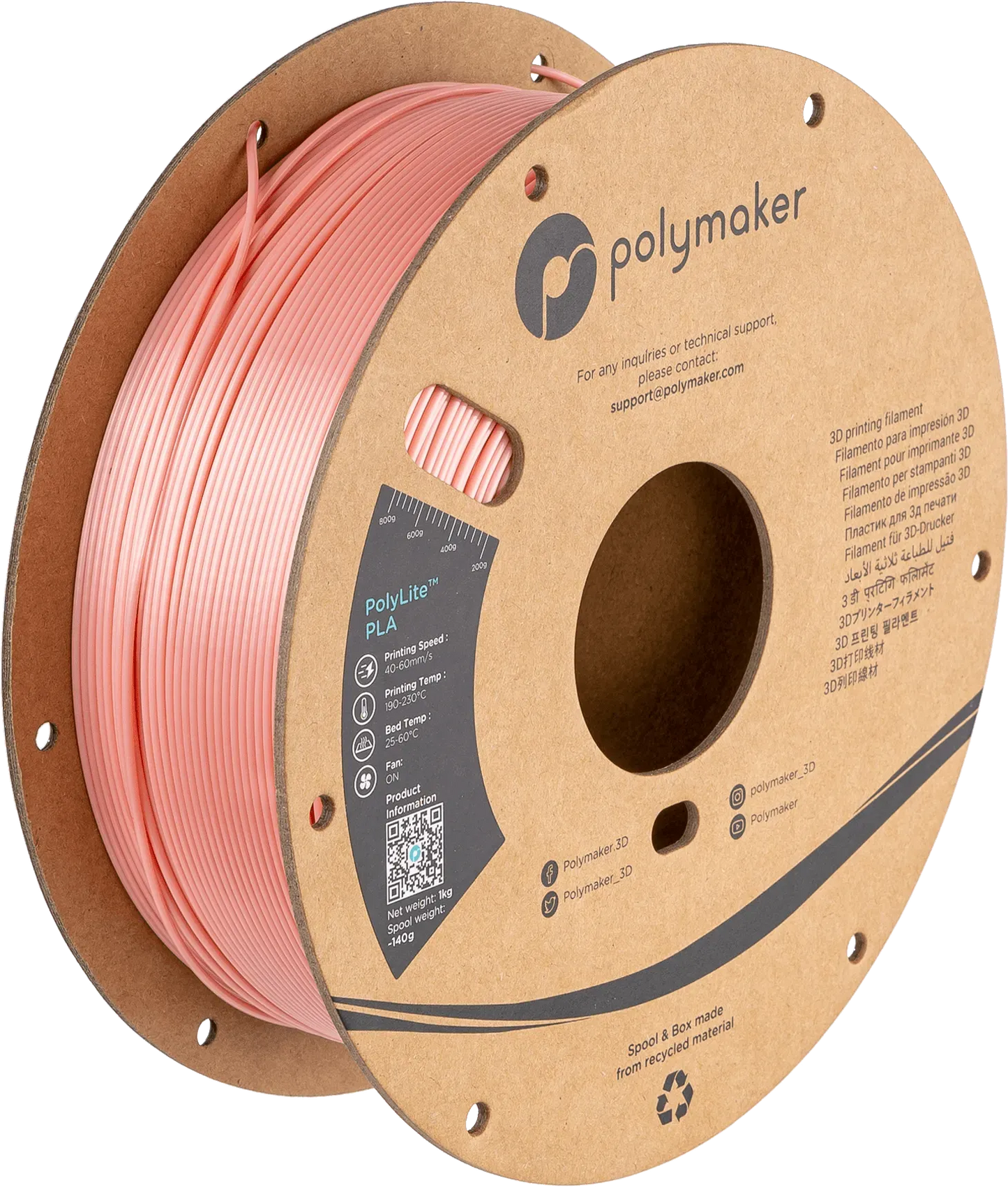 POLYMAKER POLYLITE PLA 1.75mm/1KG - 3Digital | Droni e Stampanti 3D