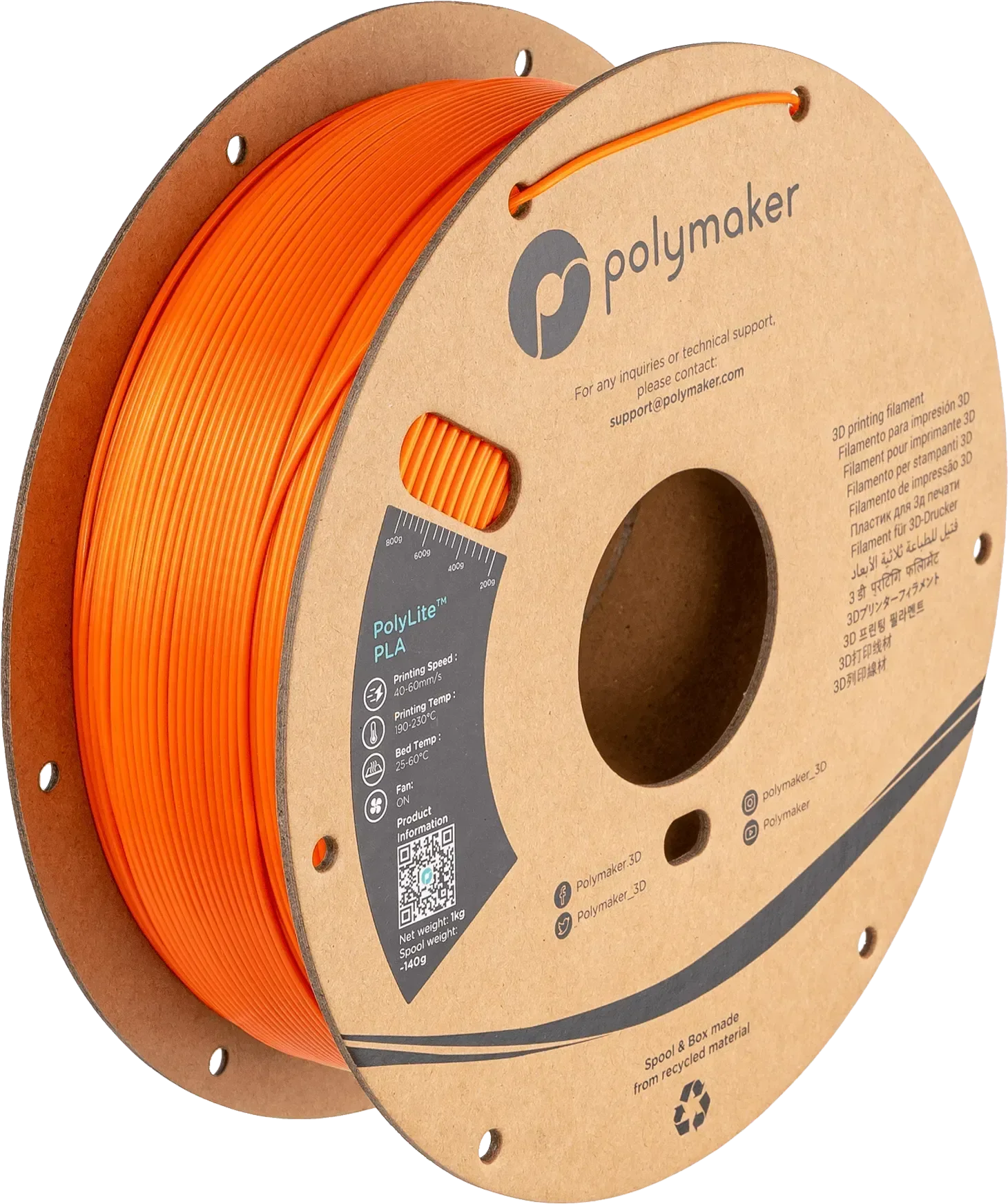 POLYMAKER POLYLITE PLA 1.75mm/1KG - 3Digital | Droni e Stampanti 3D