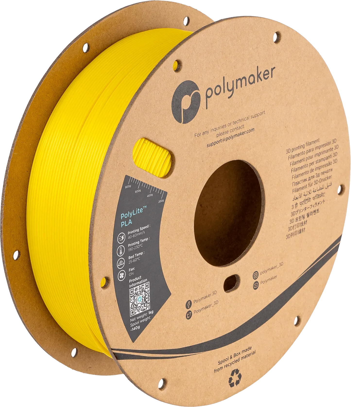 POLYMAKER POLYLITE PLA 1.75mm/1KG - 3Digital | Droni e Stampanti 3D