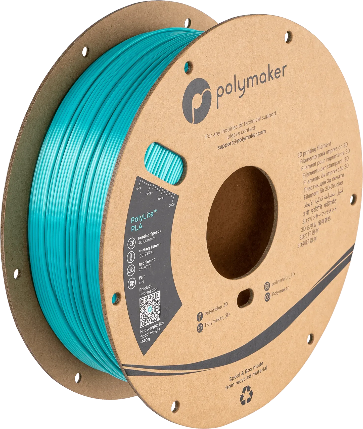 POLYMAKER POLYLITE PLA 1.75mm/1KG - 3Digital | Droni e Stampanti 3D