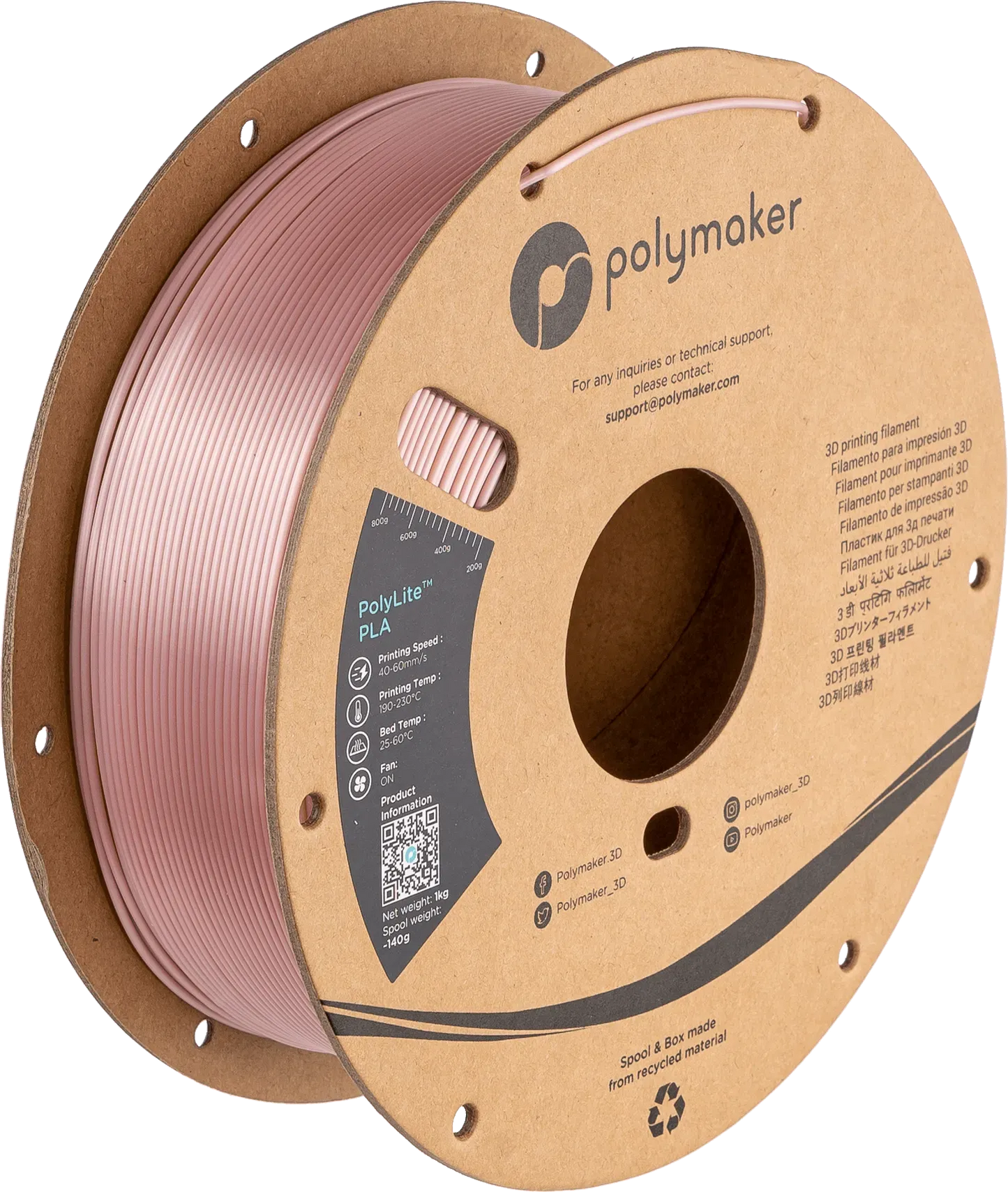 POLYMAKER POLYLITE PLA 1.75mm/1KG - 3Digital | Droni e Stampanti 3D