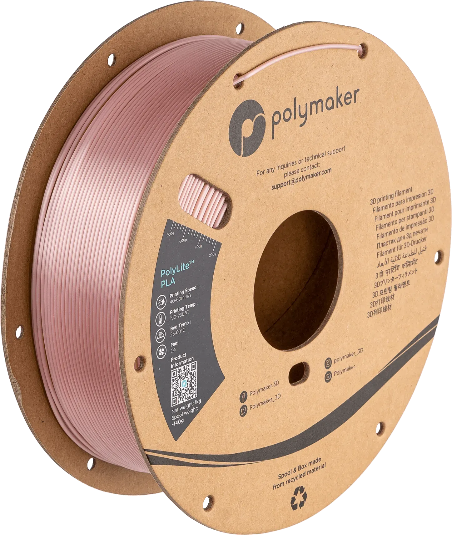 POLYMAKER POLYLITE PLA 1.75mm/1KG - 3Digital | Droni e Stampanti 3D