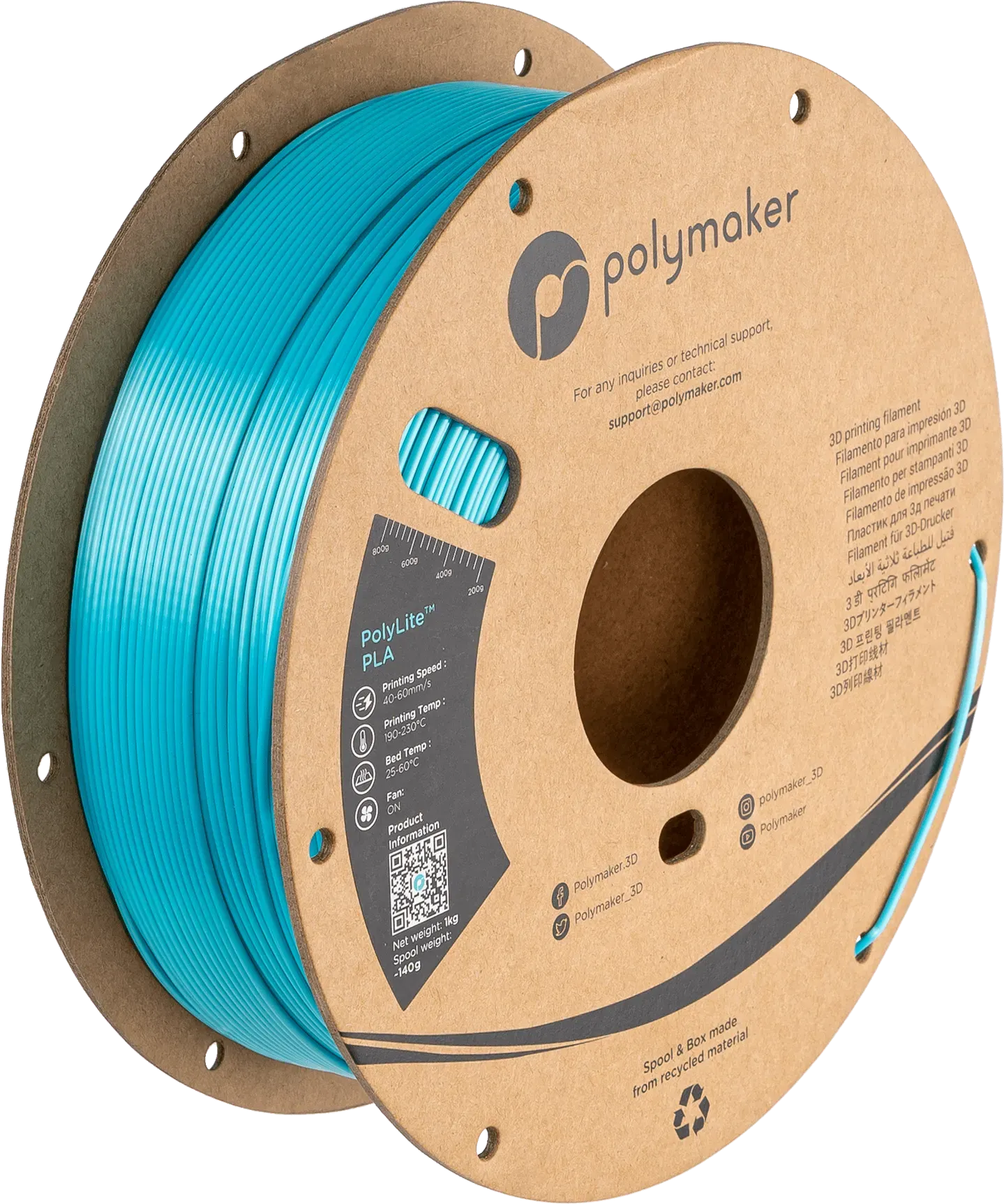 POLYMAKER POLYLITE PLA 1.75mm/1KG - 3Digital | Droni e Stampanti 3D