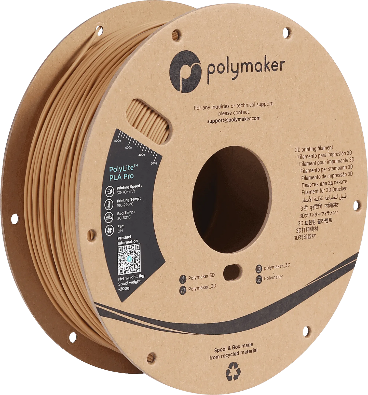 POLYMAKER POLYLITE PLA PRO - 1.75mm - 3Digital | Droni e Stampanti 3D