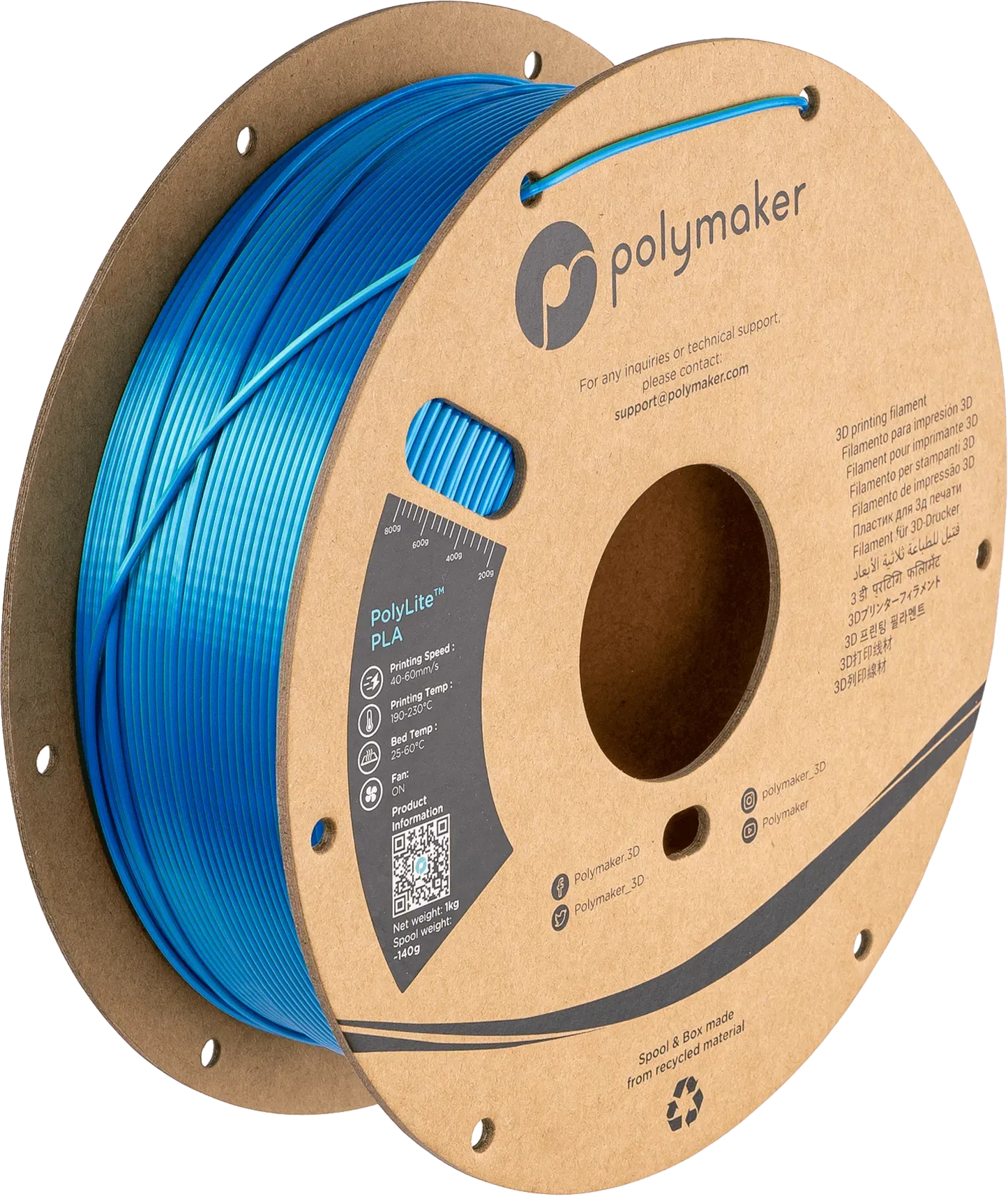 POLYMAKER POLYLITE SILK PLA DUAL COLOR 1.75mm/1KG - 3Digital | Droni e Stampanti 3D