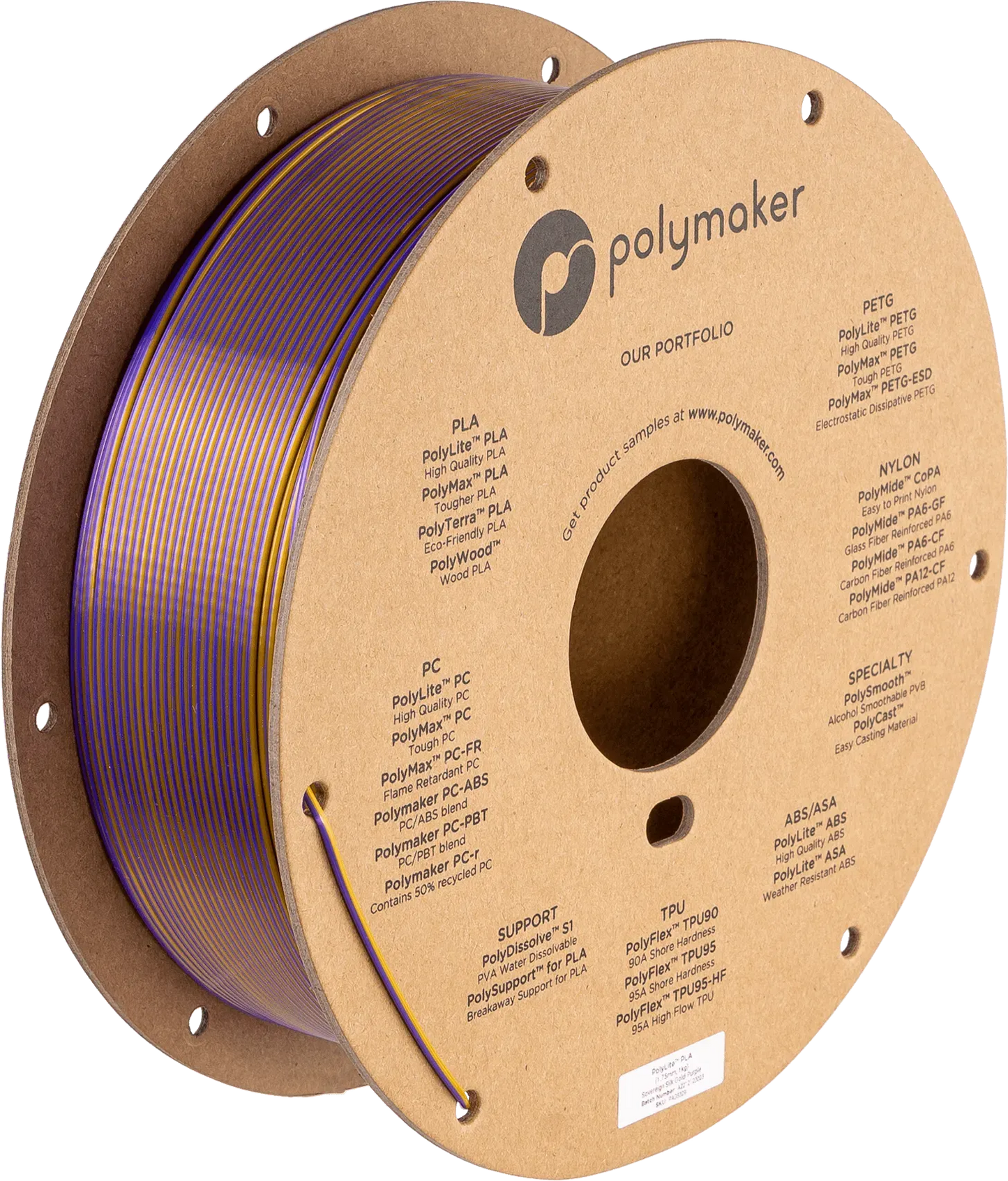 POLYMAKER POLYLITE SILK PLA DUAL COLOR 1.75mm/1KG - 3Digital | Droni e Stampanti 3D