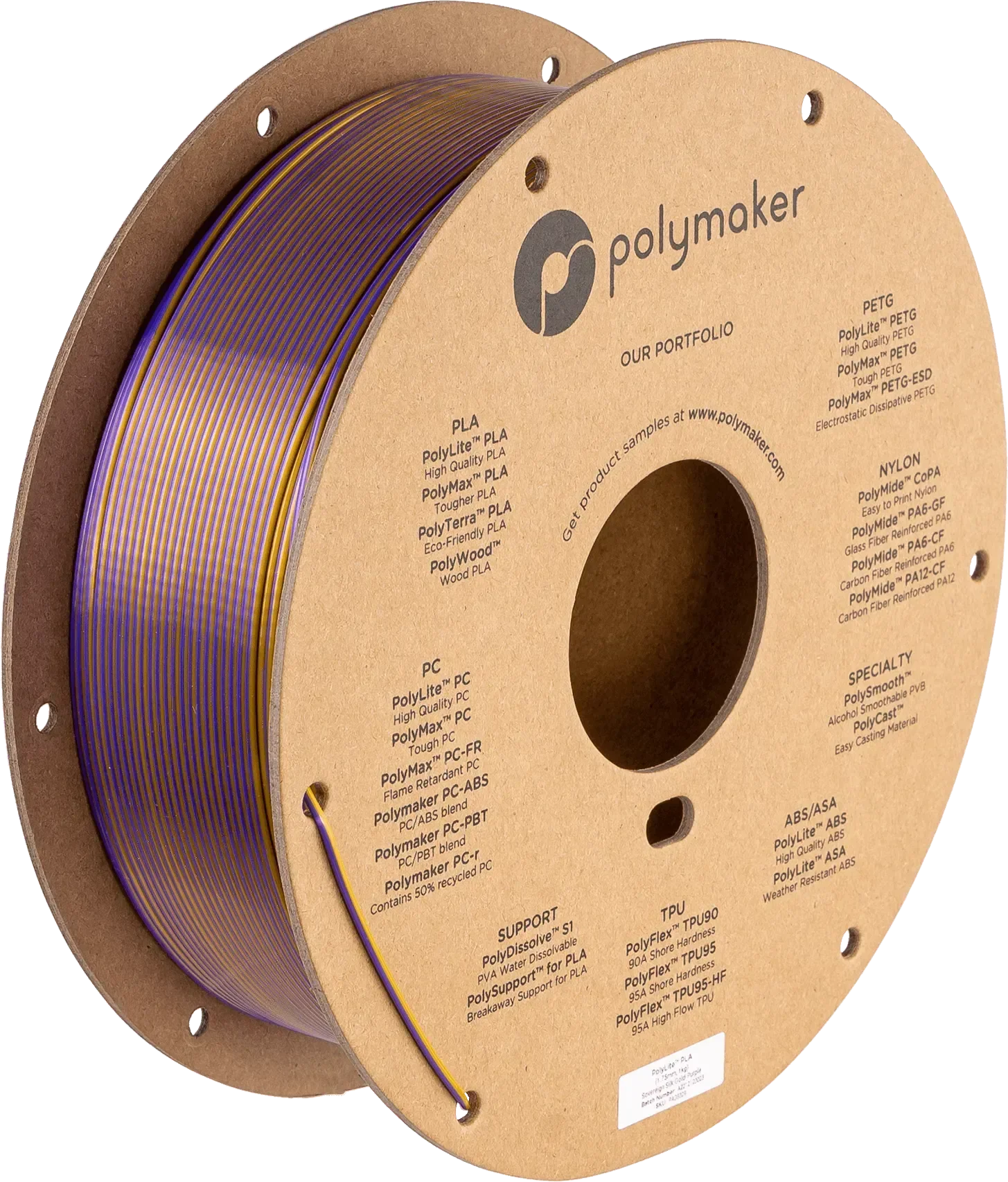 POLYMAKER POLYLITE SILK PLA DUAL COLOR 1.75mm/1KG - 3Digital | Droni e Stampanti 3D