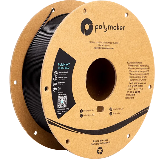 POLYMAKER POLYMAX PETG-ESD BLACK - 3Digital | Droni e Stampanti 3D