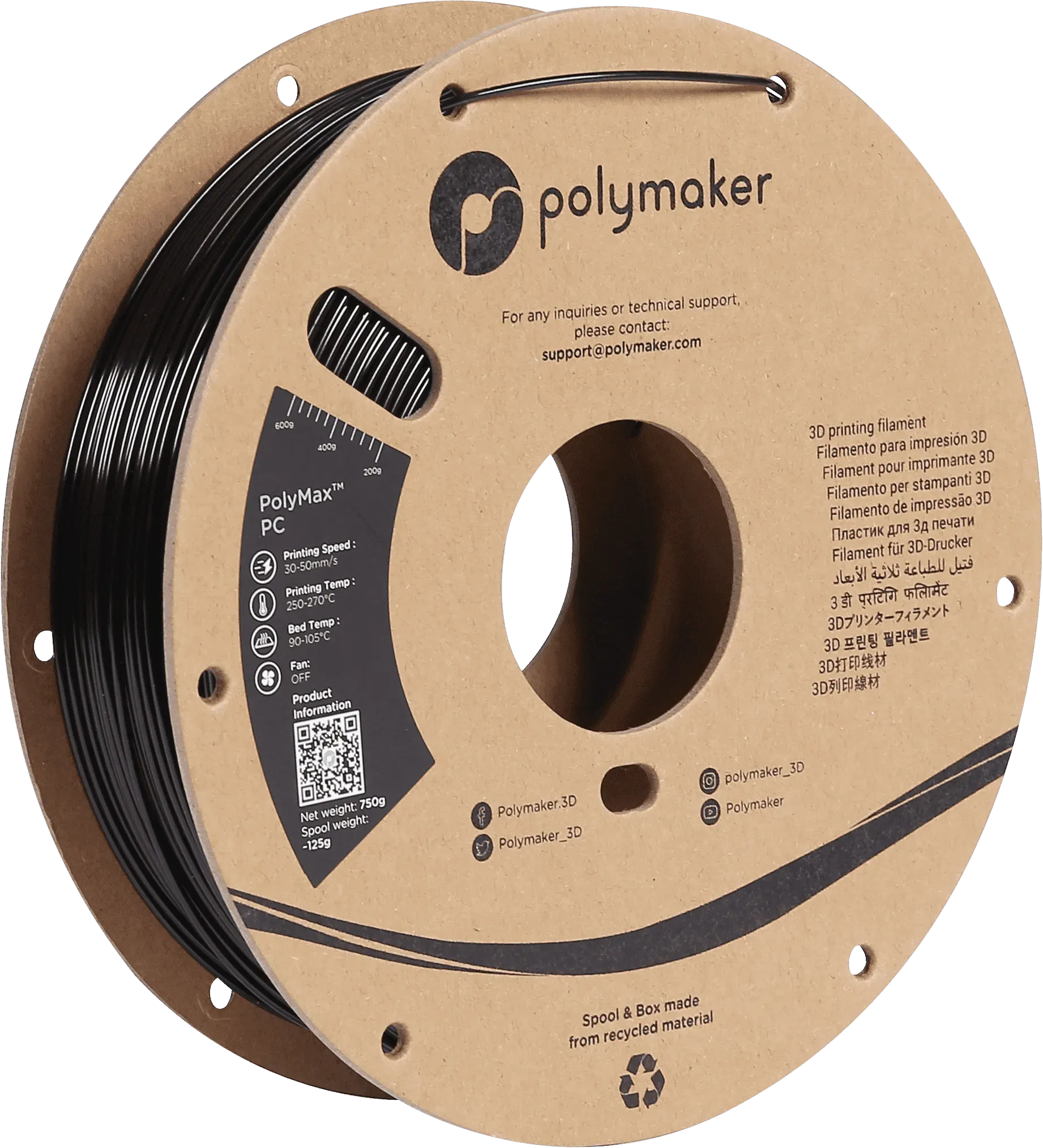 POLYMAKER POLYMAX TOUGH PC - 3Digital | Droni e Stampanti 3D