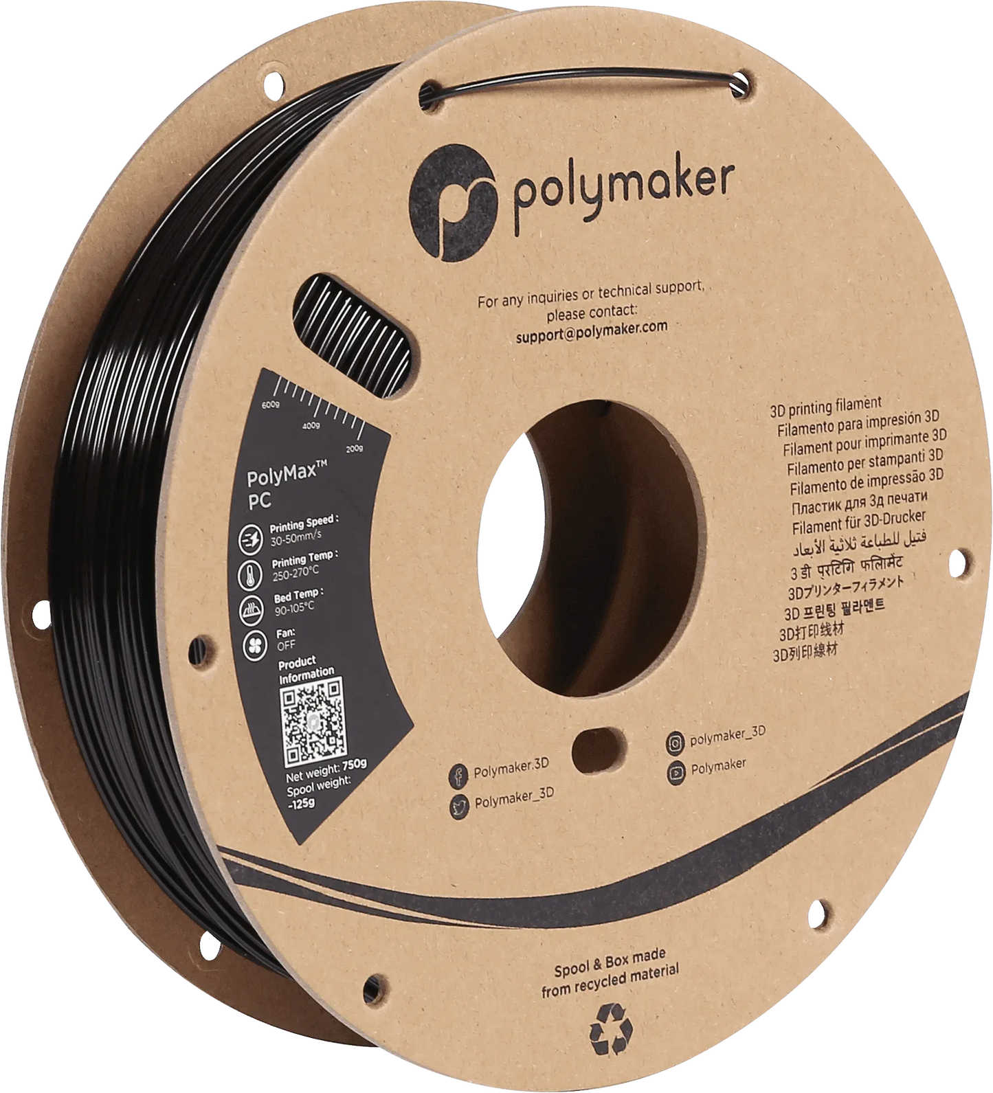 POLYMAKER POLYMAX TOUGH PC - 3Digital | Droni e Stampanti 3D