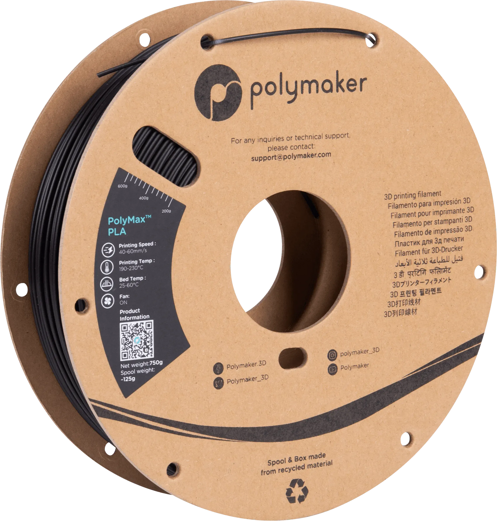 POLYMAKER POLYMAX TOUGH PLA 1.75mm - 3Digital | Droni e Stampanti 3D