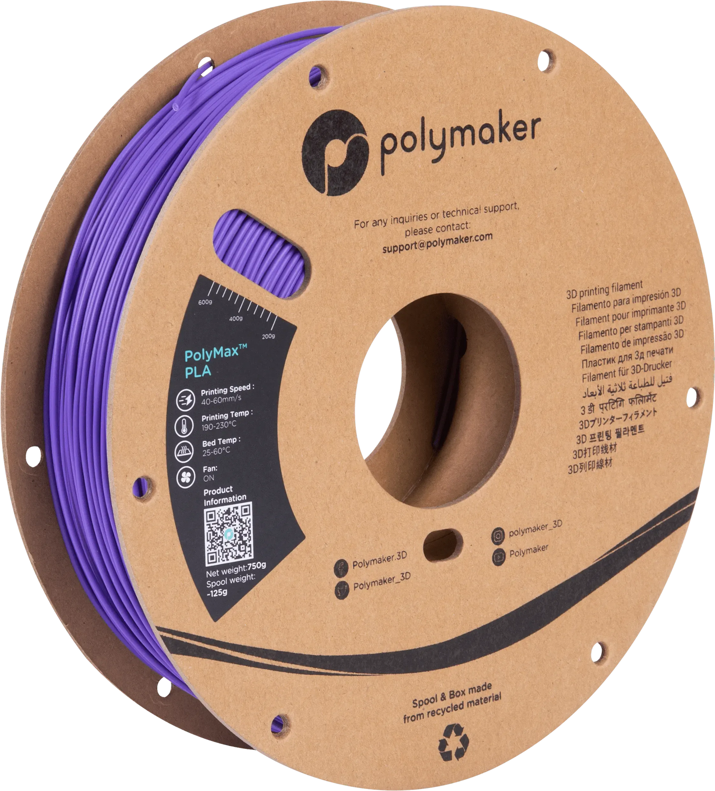 POLYMAKER POLYMAX TOUGH PLA 1.75mm - 3Digital | Droni e Stampanti 3D