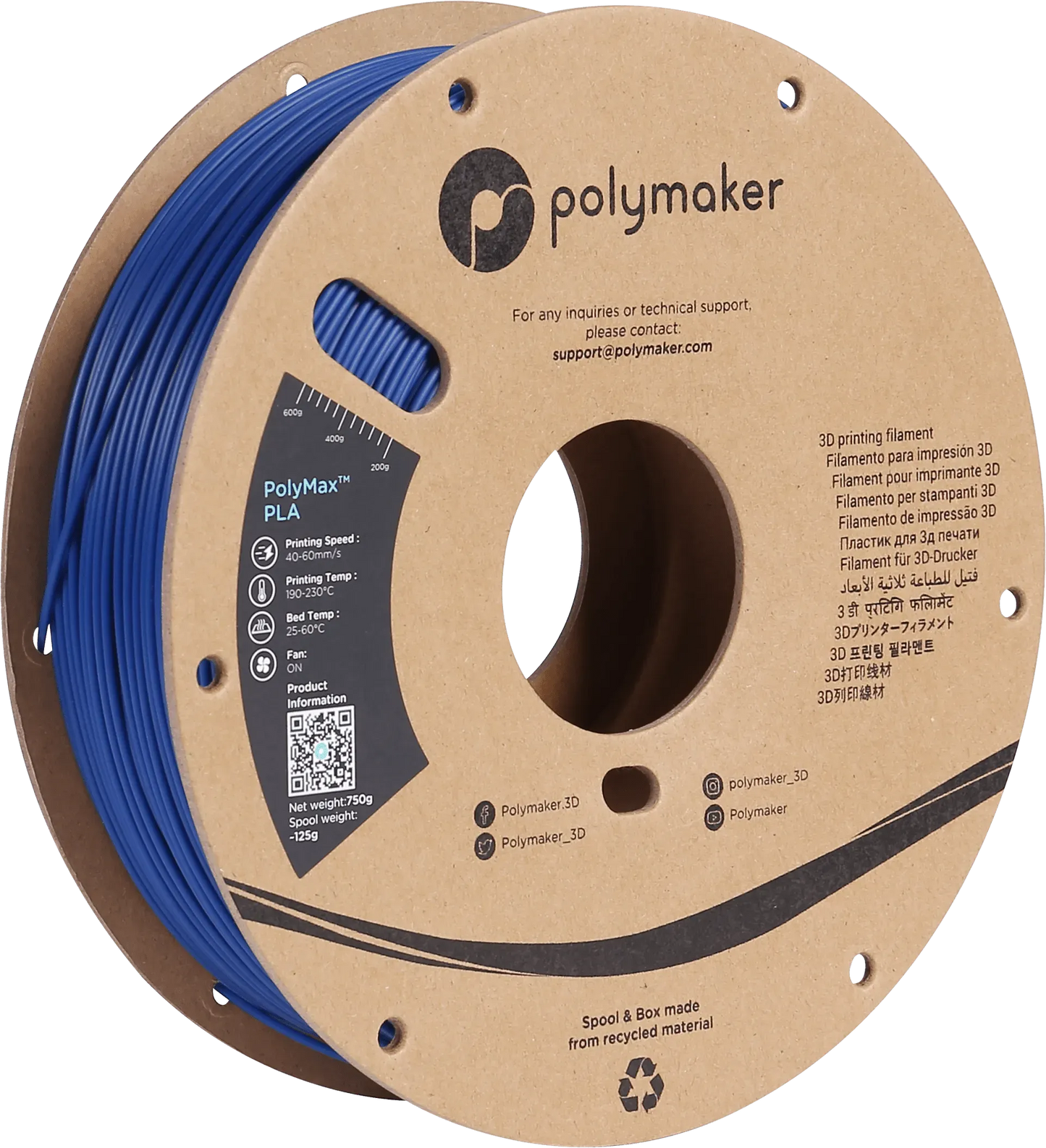 POLYMAKER POLYMAX TOUGH PLA 1.75mm - 3Digital | Droni e Stampanti 3D