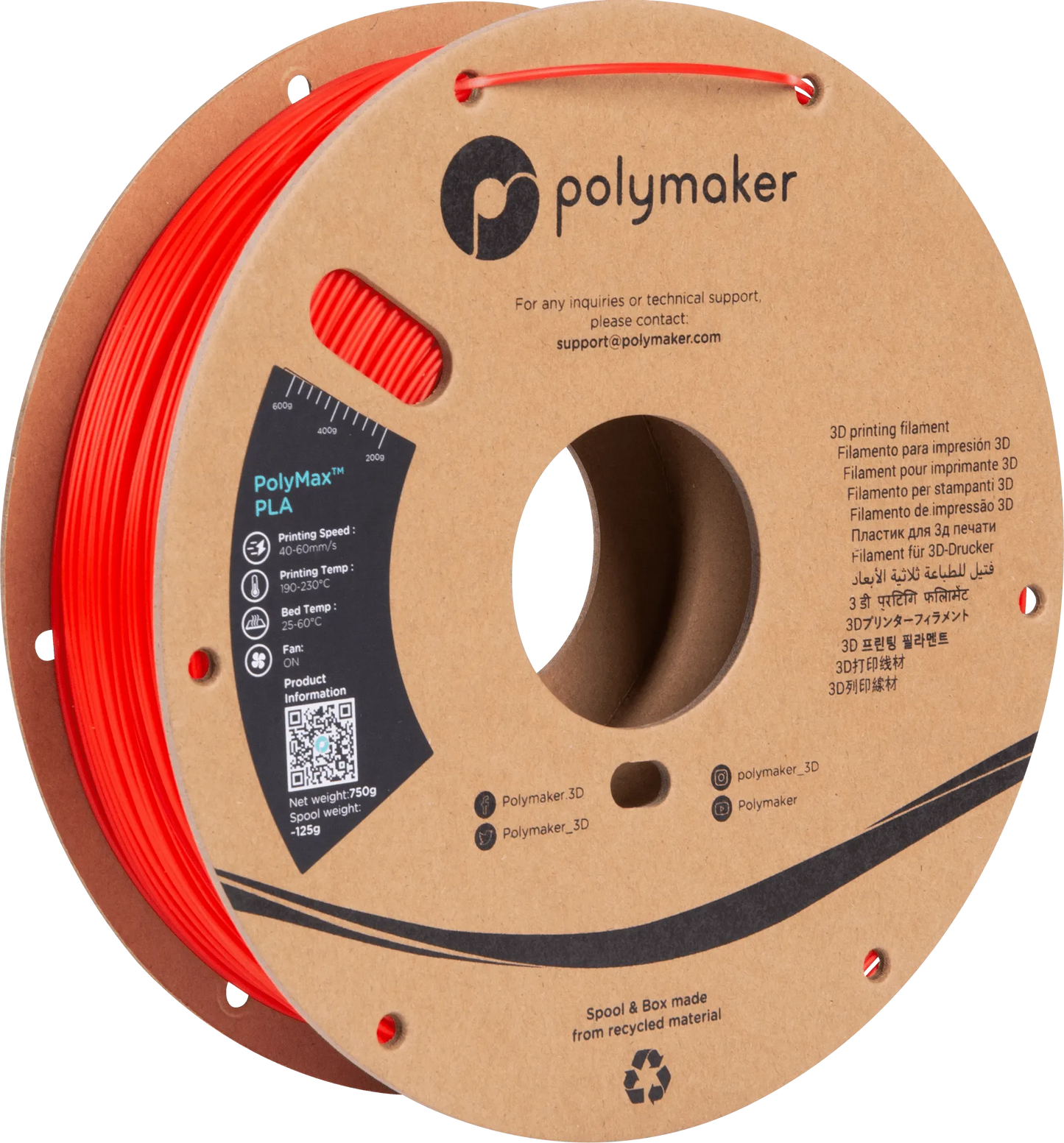 POLYMAKER POLYMAX TOUGH PLA 1.75mm - 3Digital | Droni e Stampanti 3D