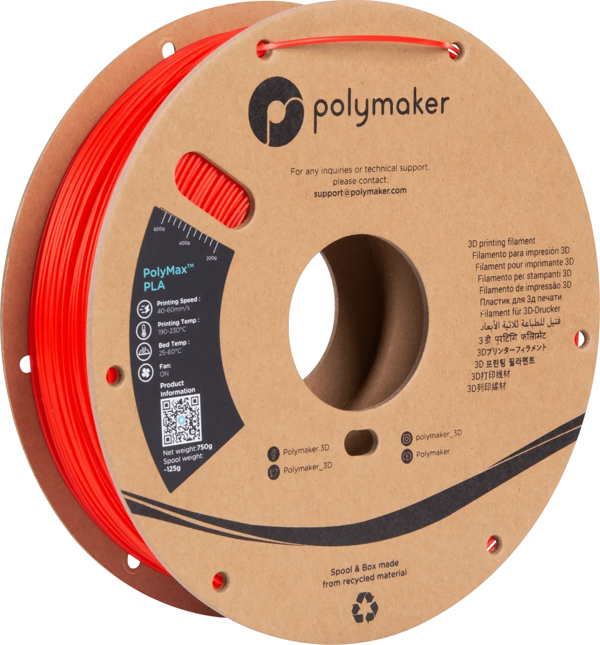 POLYMAKER POLYMAX TOUGH PLA 1.75mm - 3Digital | Droni e Stampanti 3D