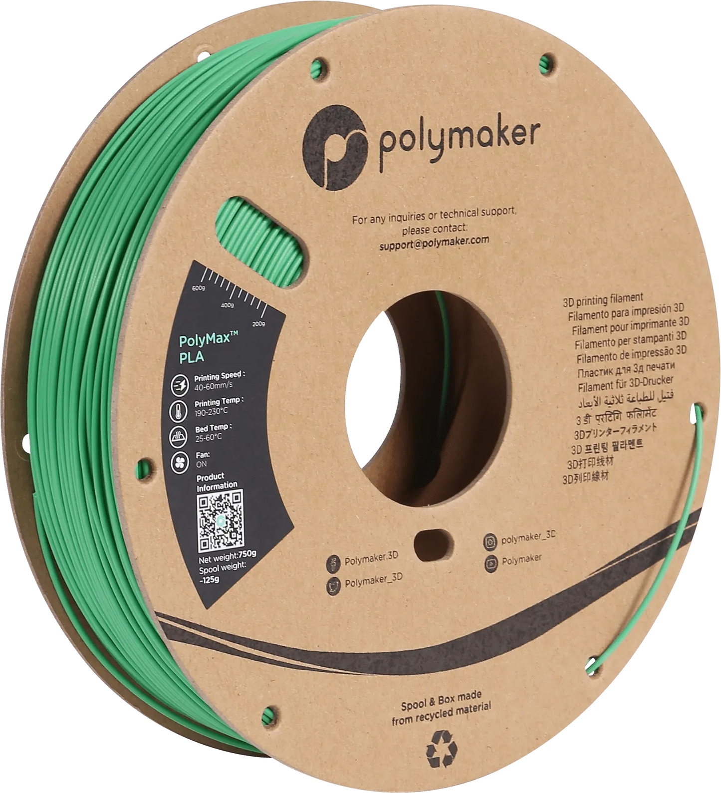 POLYMAKER POLYMAX TOUGH PLA 1.75mm - 3Digital | Droni e Stampanti 3D