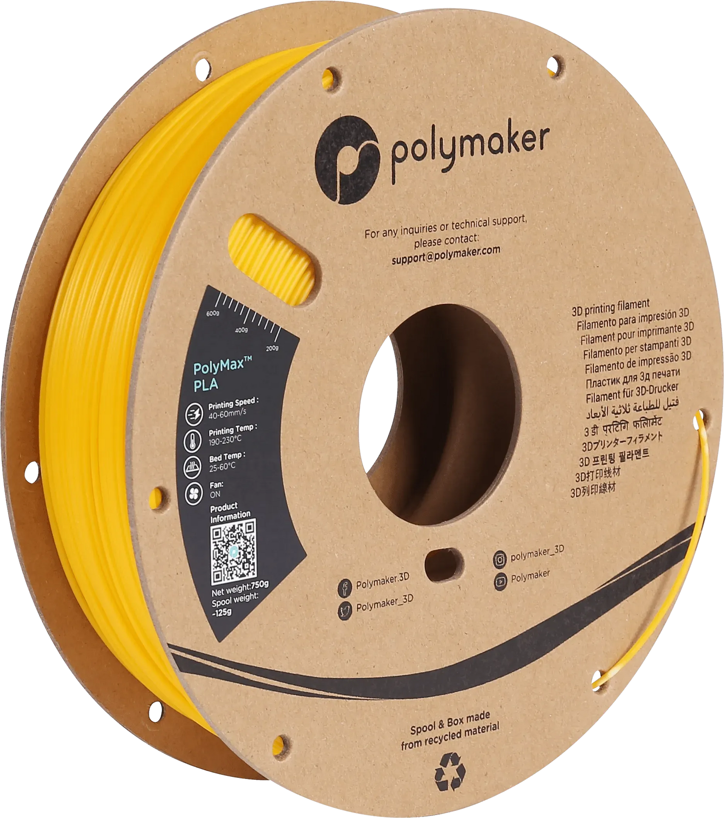 POLYMAKER POLYMAX TOUGH PLA 1.75mm - 3Digital | Droni e Stampanti 3D