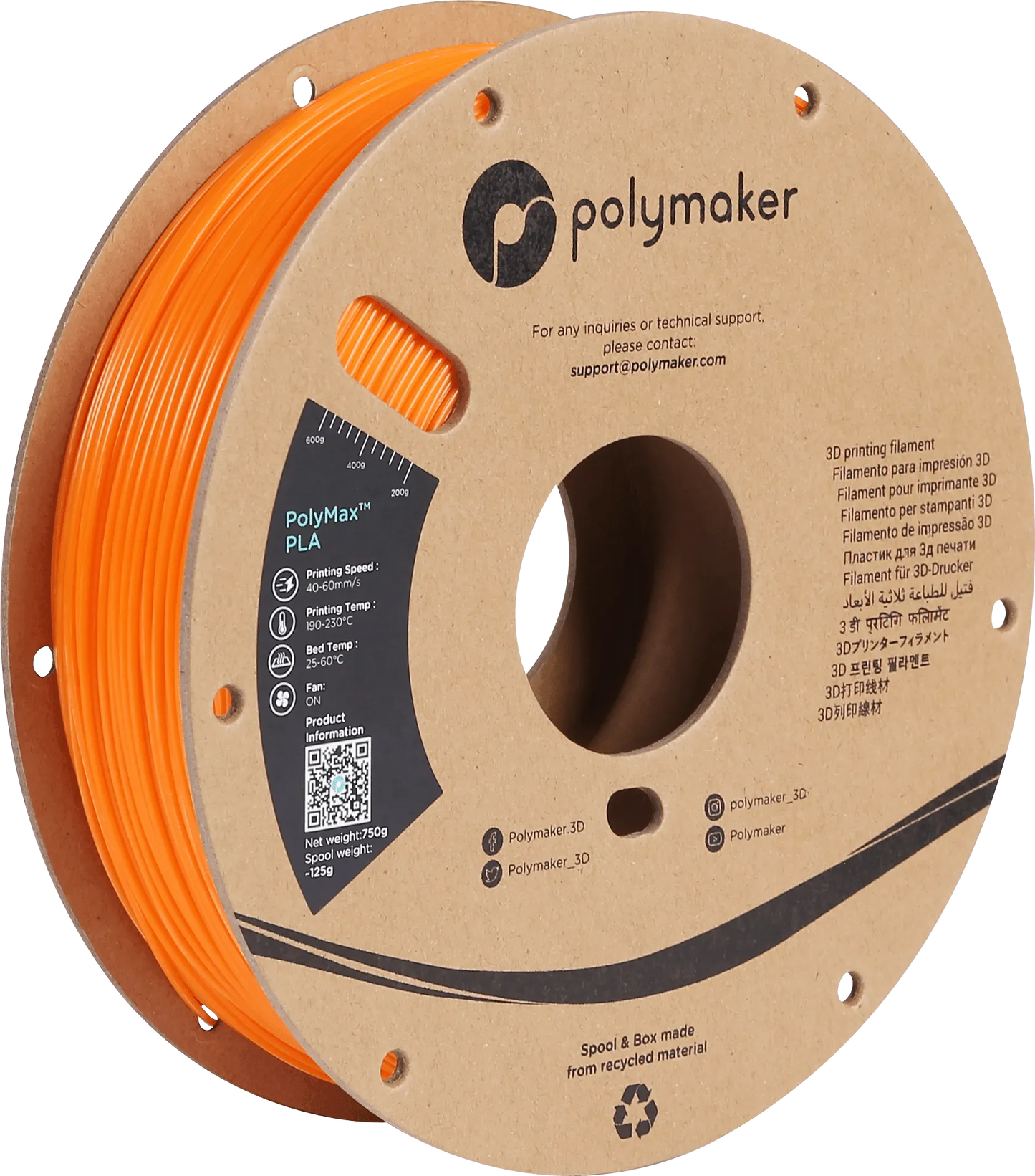 POLYMAKER POLYMAX TOUGH PLA 1.75mm - 3Digital | Droni e Stampanti 3D