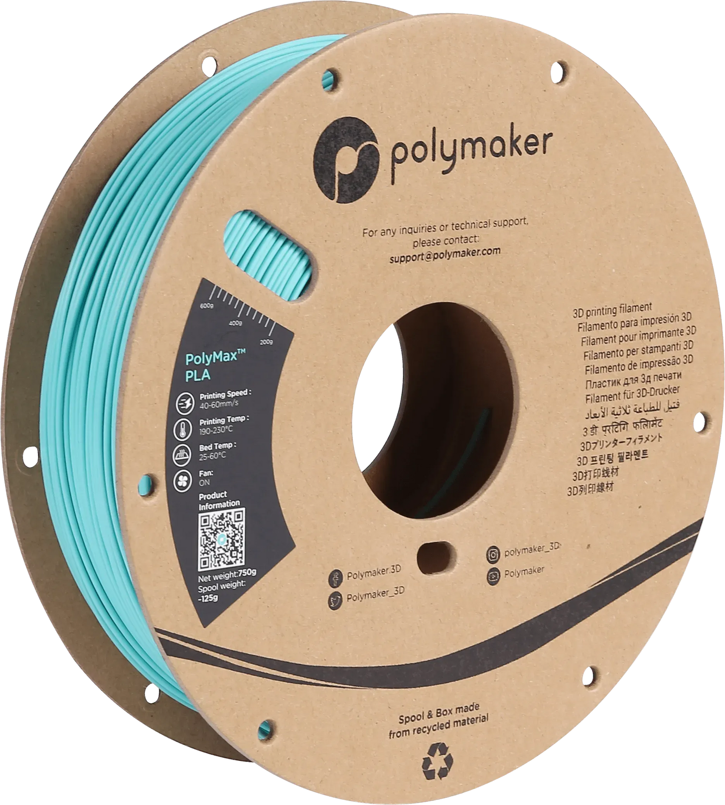 POLYMAKER POLYMAX TOUGH PLA 1.75mm - 3Digital | Droni e Stampanti 3D