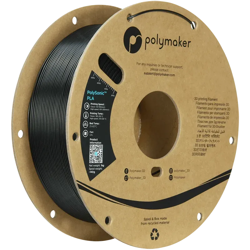 POLYMAKER POLYSONIC HIGH SPEED PLA 1.75mm/1KG - 3Digital | Droni e Stampanti 3D