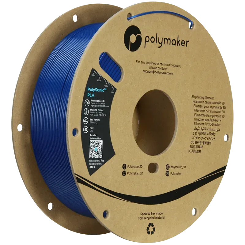 POLYMAKER POLYSONIC HIGH SPEED PLA 1.75mm/1KG - 3Digital | Droni e Stampanti 3D