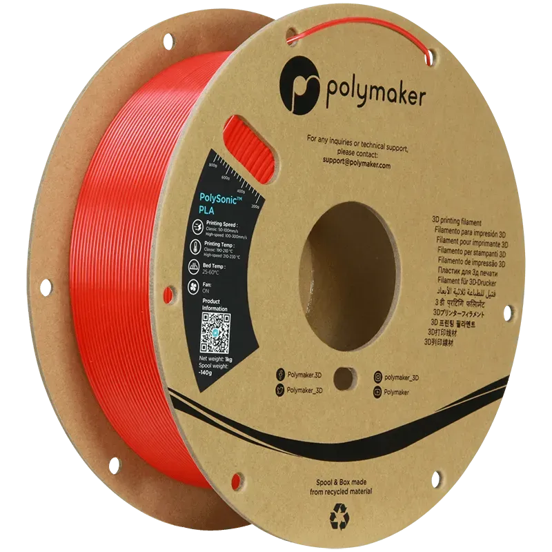 POLYMAKER POLYSONIC HIGH SPEED PLA 1.75mm/1KG - 3Digital | Droni e Stampanti 3D