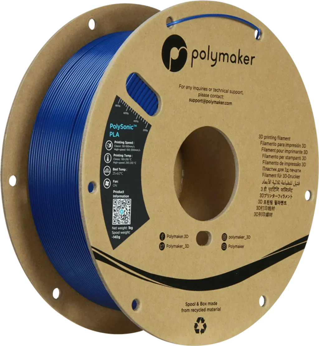 POLYMAKER POLYSONIC HIGH SPEED PLA PRO 1.75mm/1KG - 3Digital | Droni e Stampanti 3D