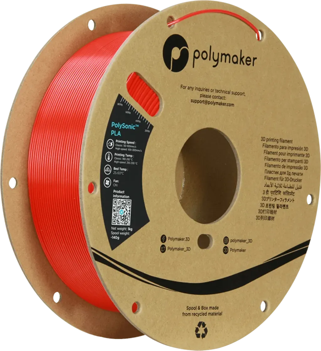 POLYMAKER POLYSONIC HIGH SPEED PLA PRO 1.75mm/1KG - 3Digital | Droni e Stampanti 3D