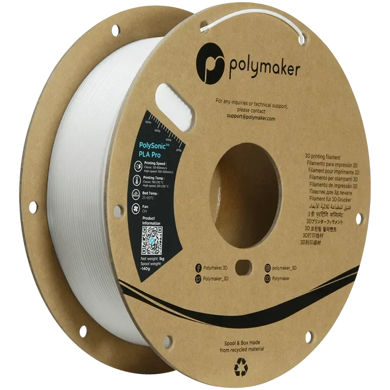 POLYMAKER POLYSONIC HIGH SPEED PLA PRO 1.75mm/1KG - 3Digital | Droni e Stampanti 3D