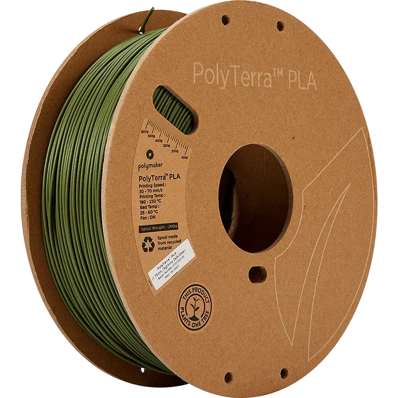 POLYMAKER POLYTERRA PLA 1.75mm/1KG - 3Digital | Droni e Stampanti 3D