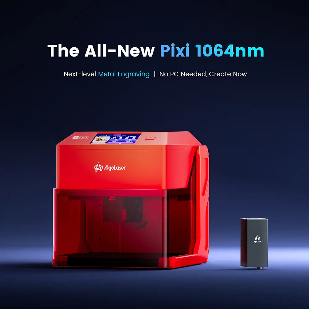 AlgoLaser Pixi Smart Laser Engraver with Enclosure 1.5W 1064nm Infrared