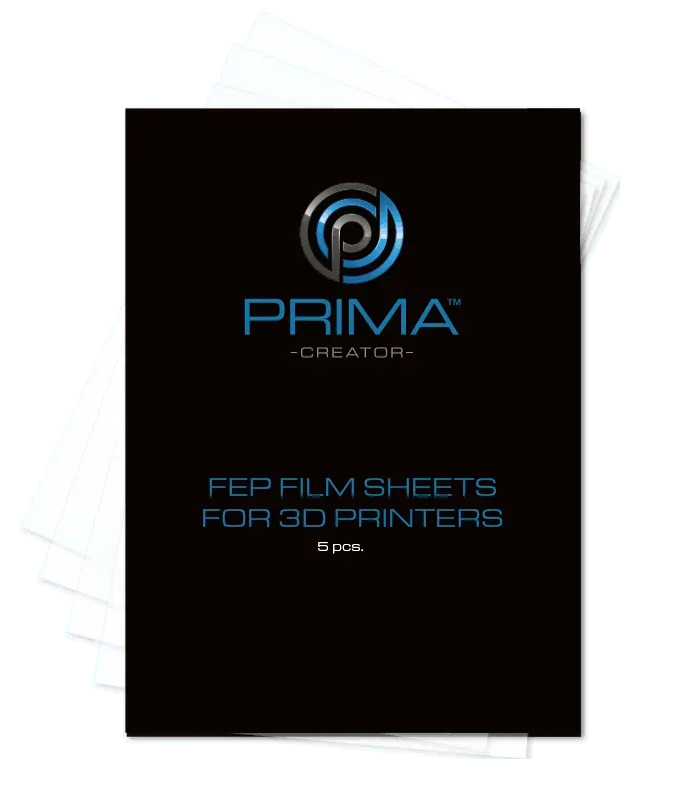 PRIMACREATOR FEP FILM SHEETS FOR 3D PRINTERS - 140 X 200 MM - 5-PACK - 3Digital | Droni e Stampanti 3D