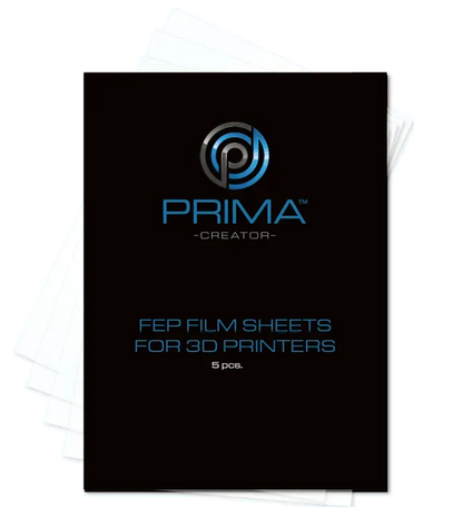 PRIMACREATOR FEP FILM SHEETS FOR 3D PRINTERS - 140 X 200 MM - 5-PACK - 3Digital | Droni e Stampanti 3D