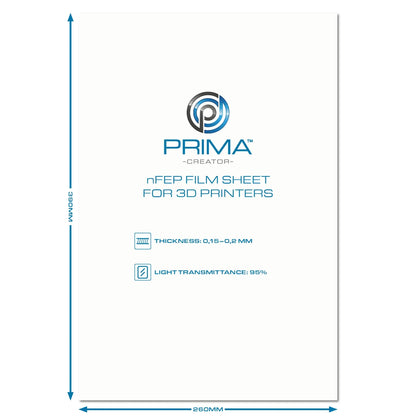 PRIMACREATOR NFEP FILM SHEET FOR 3D PRINTERS - 260 X 390 MM - 3Digital | Droni e Stampanti 3D